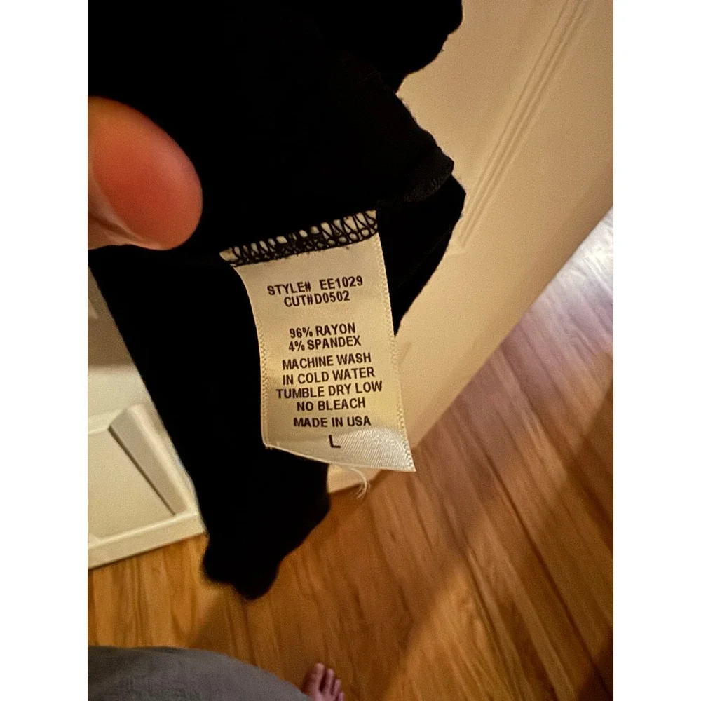 elloh‎ black wide leg jumpsuit spaghetti strap one piece women's size Large